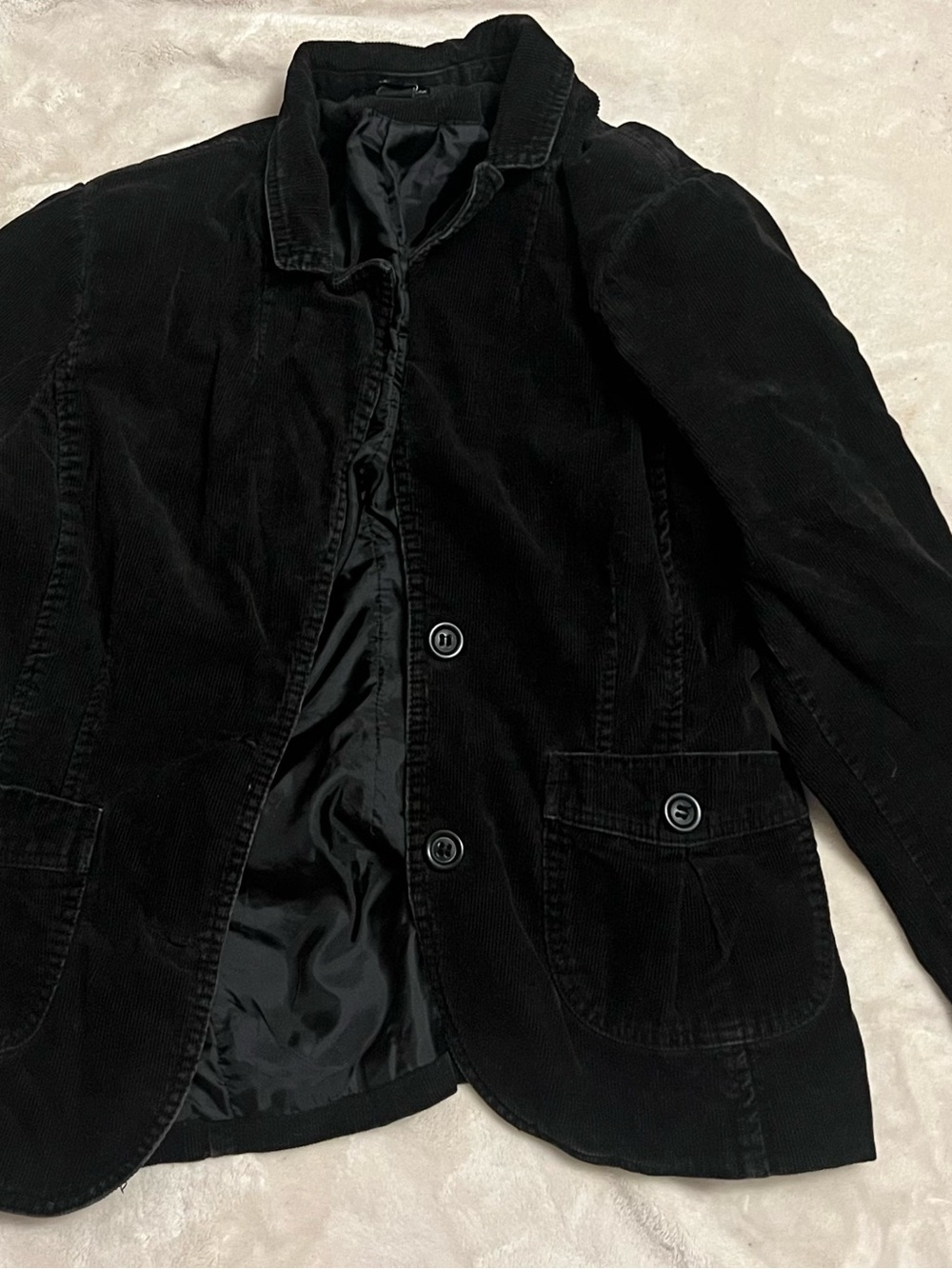 H&M Black Corduroy Shirt Jacket